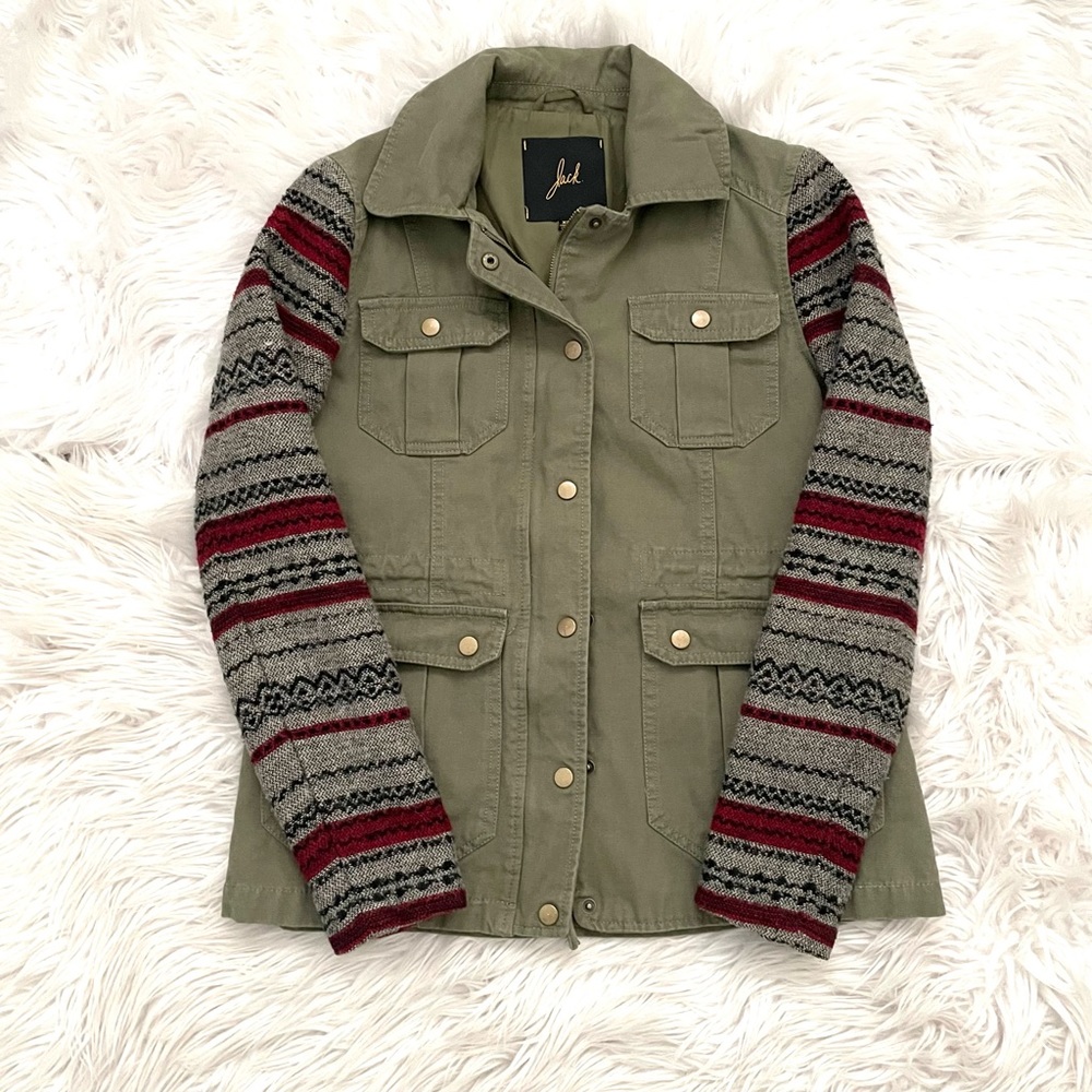 NWOT Anthropologie Aztec field chore western coastal Cowgirl Cabincore jacket XS